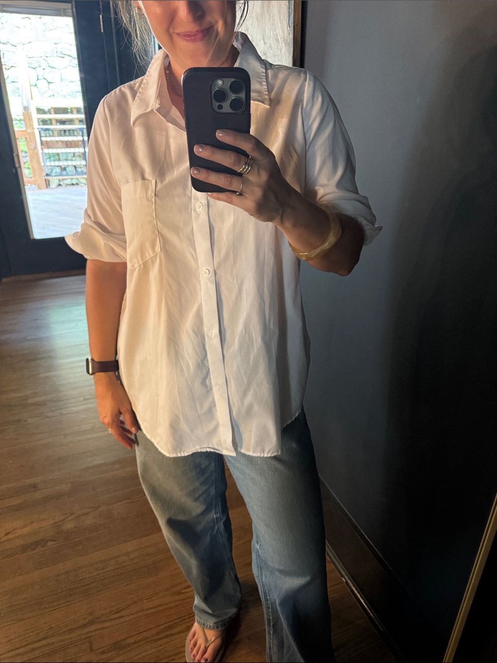 KMJ Meeghan Classic White Button-Up Shirt